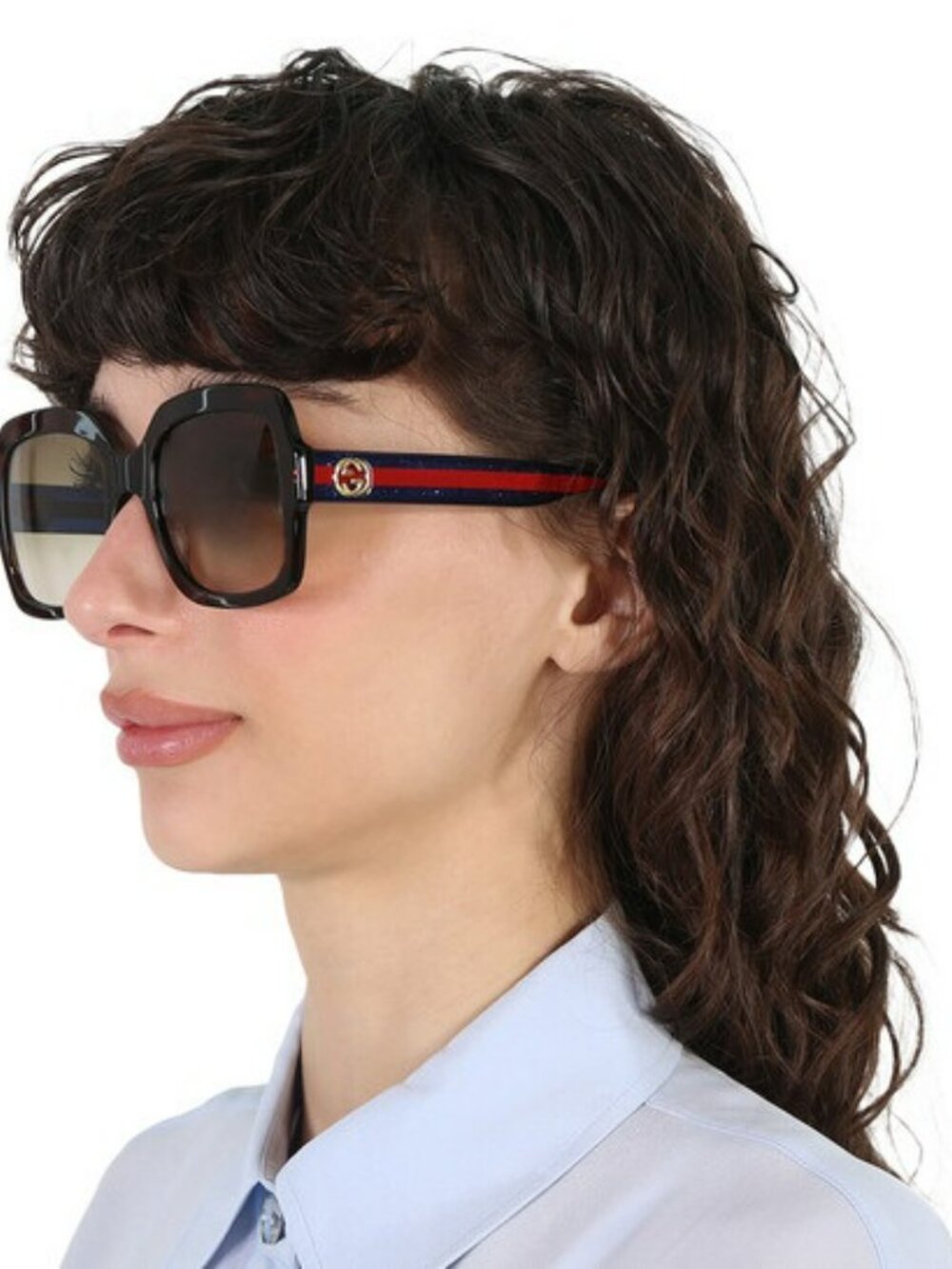 Gucci Women Sunglasses Havana Brown Gradient Square GG0036S 004 NEW AUTHENTIC - Picture 10 of 10